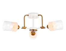 TR303321/3 WH/GD/CL/FR белый/золото/прозрачный/белый матовый E27*3 max 60W D620*210 - цена и фото