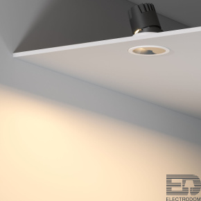 Потолочный светодиодный светильник Inline 10W 3000K белый/хром Elektrostandard 25090/LED - цена и фото