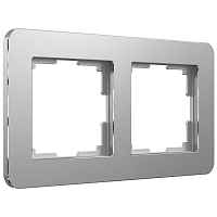 Werkel Рамка на 2 поста (алюминий, Platinum) / W0022606 Werkel Рамка на 2 поста (алюминий, Platinum) / W0022606