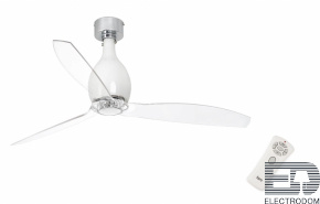 Люстра вентилятор Faro Barcelona Mini Eterfan Shiny White 1L 32020L1FAR - цена и фото