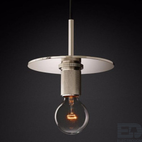 Подвесной светильник RH Utilitaire Disk Shade Pendant Silver ImperiumLoft - цена и фото