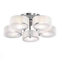 SL483.502.05 Люстра потолочная Хром/Белый E27 5*60W - цена и фото