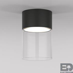 Светильник потолочный светодиодный 10W 4000К черный/прозрачный Elektrostandard 25047/LED - цена и фото