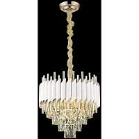 Хрустальная люстра Wertmark WE138.09.003 Cartuccia E14 40 Вт белый, белое золото - цена и фото