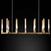 Люстра RH CANELLE Linear Chandelier 12 Modern Brass ImperiumLoft - цена и фото