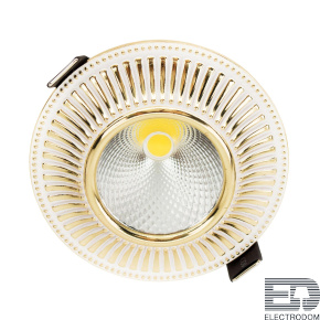 Встраиваемый светильник светодиодный Citilux Дзета CLD042W2 Белый+Золото - цена и фото