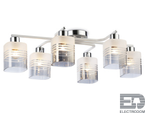 TR303207/6 WH/CH/SM/FR белый/хром/дымчатый/белый матовый E27*6 max 60W 710*400*200 - цена и фото
