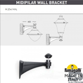 Консоль для паркового фонаря FUMAGALLI MIDIPILAR WALL 000.254.000.A0 - цена и фото