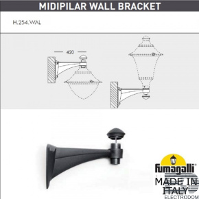 Консоль для паркового фонаря FUMAGALLI MIDIPILAR WALL 000.254.000.A0 - цена и фото