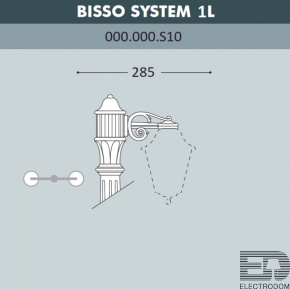 Консоль для паркового фонаря FUMAGALLI BISSO SYS 1L 000.000.S10.A0 - цена и фото