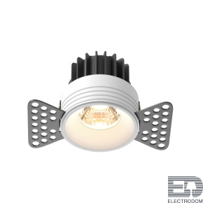 Встраиваемый светодиодный светильник Maytoni Round DL058-7W3K-TRS-W - цена и фото