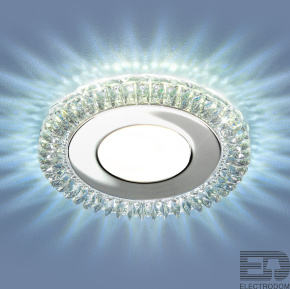 Встраиваемый светодиодный точечный светильник с LED подсветкой Elektrostandart 9908 LED 8W CL прозрачный - цена и фото