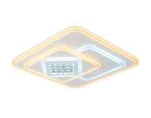 Потолочный светодиодный светильник с хрусталем FA255 WH белый 118W 500*500*80 (ПДУ РАДИО 2.4) - цена и фото
