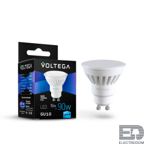 Лампа светодиодная Voltega GU10 10W 4000K матовая VG1-S1GU10cold10W-C 7073 - цена и фото