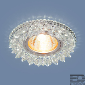 Встраиваемый точечный светильник с LED подсветкой Elektrostandart 2212 MR16 CL прозрачный - цена и фото