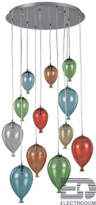 Подвесная люстра Ideal Lux Clown SP12 Color 100951 - цена и фото