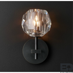 Бра RH Boule de Cristal Single Sconce Black ImperiumLoft - цена и фото