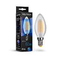 Лампа светодиодная филаментная Voltega E14 6W 4000К матовая VG10-C2E14cold6W-F 7045 - цена и фото