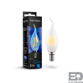 Лампа светодиодная филаментная Voltega E14 6W 4000К матовая VG10-CW2E14cold6W-F 7026 - цена и фото