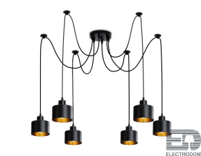 Подвесной светильник в стиле лофт TR8132/6 BK Traditional - цена и фото