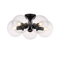 SL424.402.05 Люстра потолочная Черный/Прозрачный E14 5*40W - цена и фото