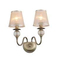 SL185.301.02 Бра Бронза, Прозрачный/Бежевый, Бронза E14 2*40W - цена и фото