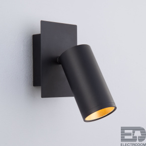 Настенный светодиодный светильник с поворотным плафоном Eurosvet Fleur 20066/1 LED черный/золото (00000085107) - цена и фото