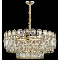 Люстра хрусталь Wertmark WE116.18.303 Clementia золото E14 40 Вт - цена и фото