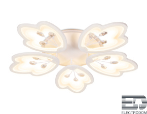 Потолочный светодиодный светильник с пультом и подсветкой FA510/5 WH белый 140W+28W D660*95 (ПДУ РАДИО 2.4) - цена и фото