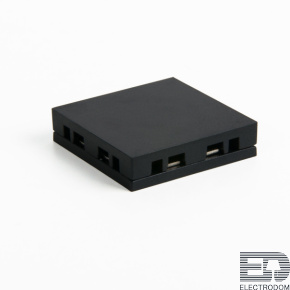 Elektrostandard Flat Magnetic Четырёхсторонний соединитель для накладного шинопровода (чёрный) 85003/00 - цена и фото