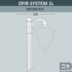 Консоль для паркового фонаря FUMAGALLI OFIR SYS 1L 000.000.R10.A0 - цена и фото