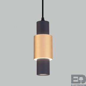 Подвесной светодиодный светильник Eurosvet Bento 50204/1 LED черный/матовое золото - цена и фото
