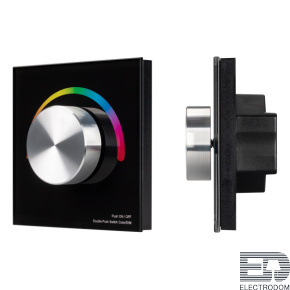 Панель SMART-P8-RGB-G-IN Black (12-24V, 3x4A, Rotary, 2.4G) Arlight - цена и фото