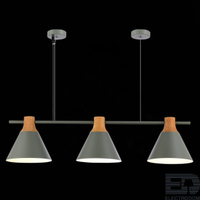 EVOLUCE SLE125113-03 Светильник подвесной Серый/Серый, Светлое дерево E14 3*40W - цена и фото