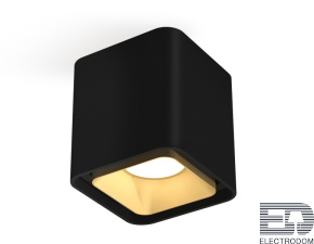 Комплект накладного светильника XS7841004 SBK/SGD черный песок/золото песок MR16 GU5.3 (C7841, N7704) - цена и фото