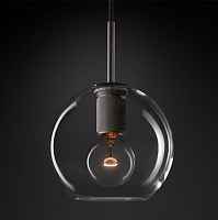 Подвесной светильник RH Utilitaire Globe Pendant Black Loft Concept 40.2334