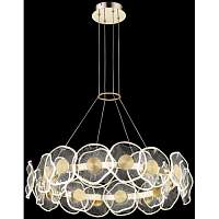 Подвесная люстра LED с пультом Wertmark WE453.24.303 HELENA 48 Вт LED 2700K/4000K/6500K золото - цена и фото