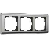 Werkel Рамка на 3 поста (глянцевый никель, Metallic) / W0031602 Werkel Рамка на 3 поста (глянцевый никель, Metallic) / W0031602