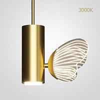 Дизайнерский светильник с цилиндрическим плафоном и декоративной бабочкой со светящимися крыльями BABETTA 3000К - цена и фото