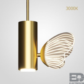Дизайнерский светильник с цилиндрическим плафоном и декоративной бабочкой со светящимися крыльями BABETTA 3000К - цена и фото