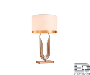 Kink Light 07701-T,20(01) Настольная лампа Лорея бронза/белый d38 h76 E27 1*40W - цена и фото