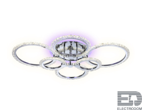 Потолочный светодиодный светильник с пультом FA413/4+2 CH хром 132W 840*600*120 (ПДУ РАДИО 2.4G) - цена и фото