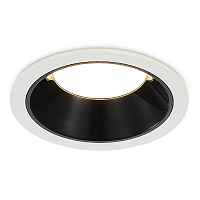 ST755.438.07 Встраиваемый светильник Черный LED 1*7W 3000K 630Lm Ra80 120° IP20 D85xH45 100-240V - цена и фото