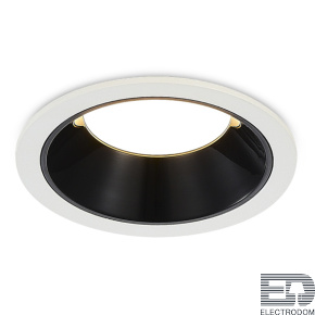 ST755.438.07 Встраиваемый светильник Черный LED 1*7W 3000K 630Lm Ra80 120° IP20 D85xH45 100-240V - цена и фото