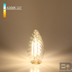 Светодиодная лампа Свеча витая F 7W 4200K E14 прозрачный Elektrostandard BLE1414 - цена и фото