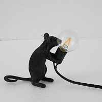 Настольная лампа Seletti Mouse Sitting Черный ImperiumLoft - цена и фото