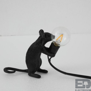 Настольная лампа Seletti Mouse Sitting Черный ImperiumLoft - цена и фото
