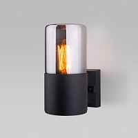 Уличный настенный светильник Roil чёрный/дымчатый плафон IP54 35125/U - цена и фото