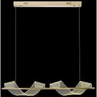 Люстра подвесная светодиодная Wertmark WE452.02.323 HILDA LED 2*14 Вт золото 3200К - цена и фото