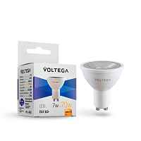 Лампа светодиодная Voltega GU10 7W 2800К прозрачная 7060 - цена и фото
